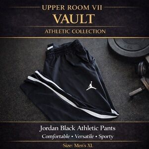 Black Joggers with White Logo